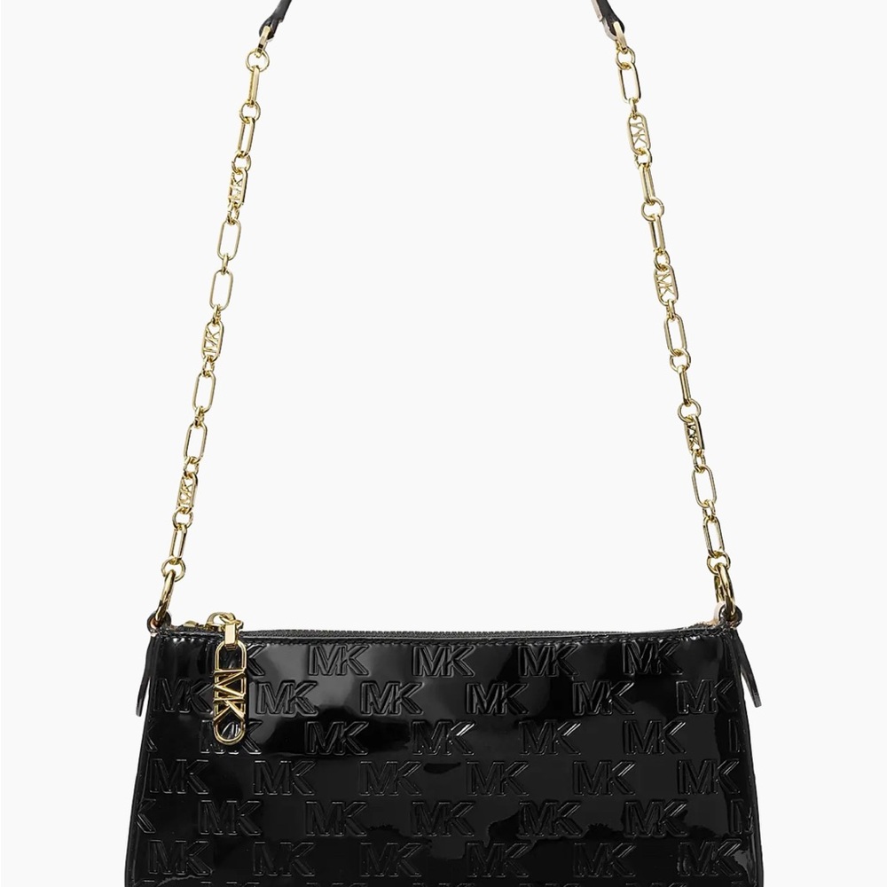 Michael Kors Black Crossbody Bag with Gold Chain